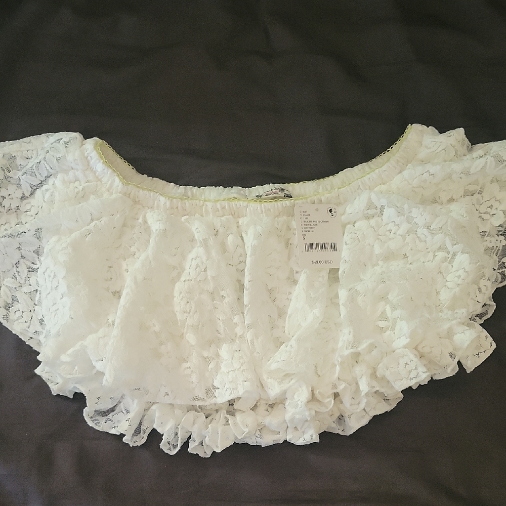 White Lace Off-Shoulder Top